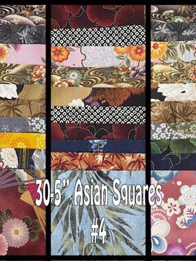 Asian 30 X 5" Quilting Squares Charm Pack OOP-- HTF